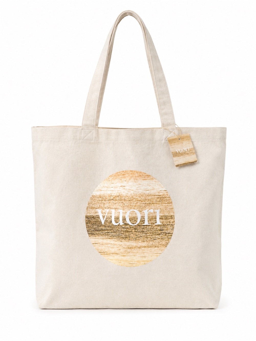 Vuori Canvas Tote Bag NWT Large Natural Cotton Beach Gym Shopping Carryall Bag